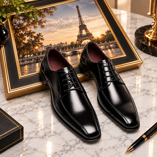 Chaussure Oxford homme en cuir à lacets Eiffel Noir