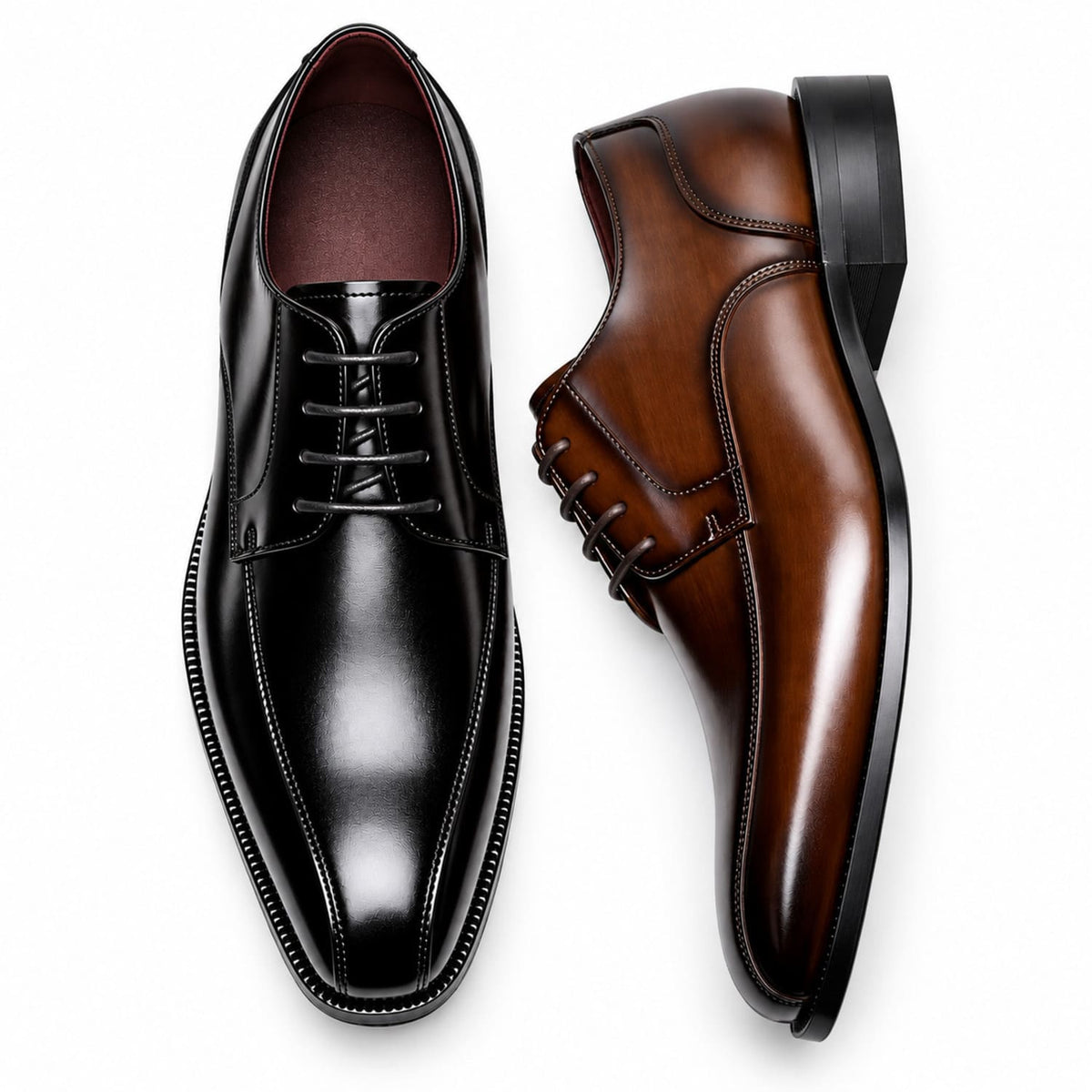 Chaussure Oxford homme en cuir à lacets Eiffel Noir
