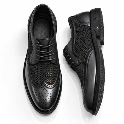 Chaussures Oxford homme à lacets Style Brogue Haussmann Noir